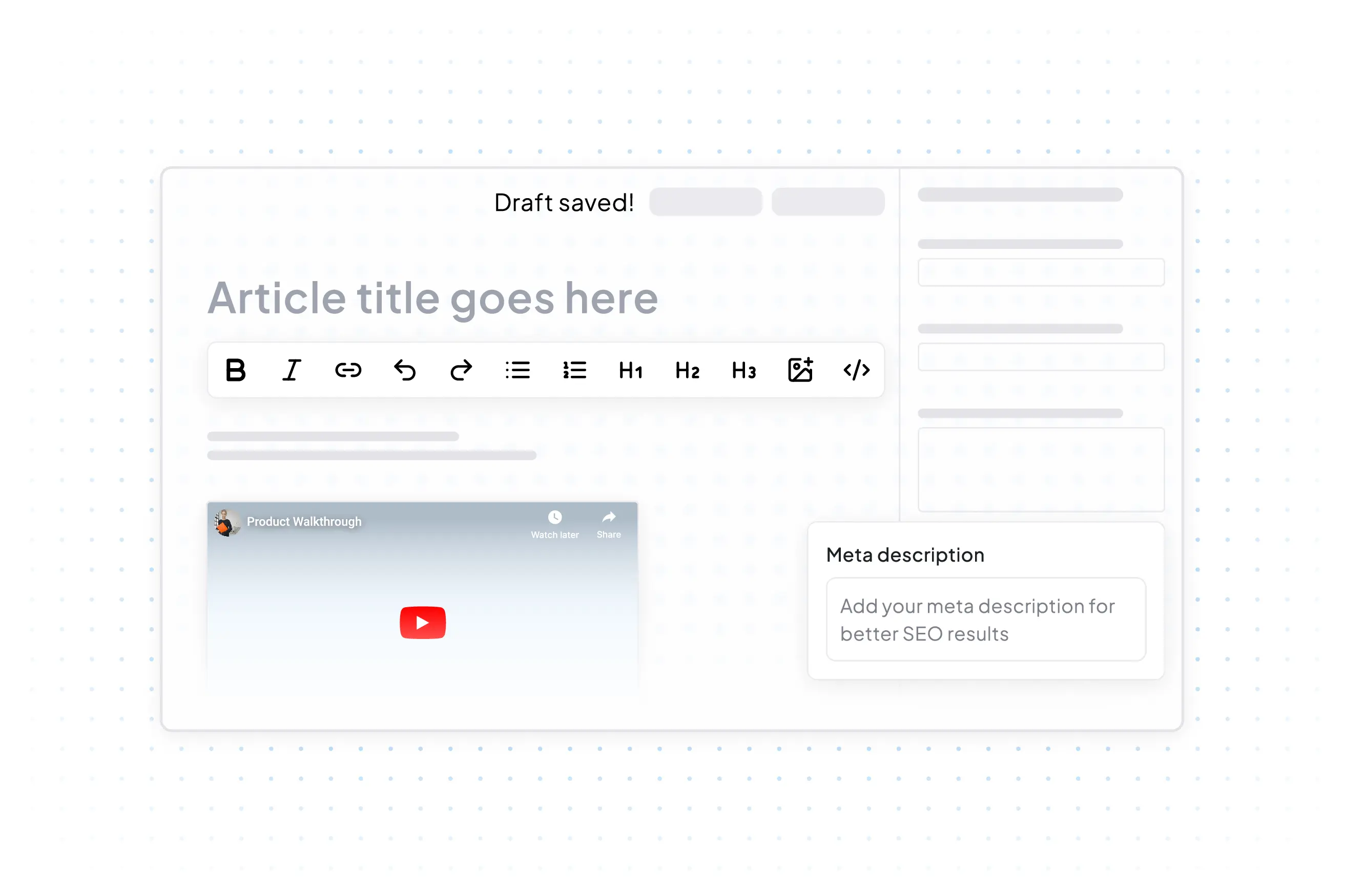 Article editor